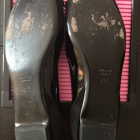 GUCCI🇮🇹 suede& patent leather flats - Picture 3 of 11